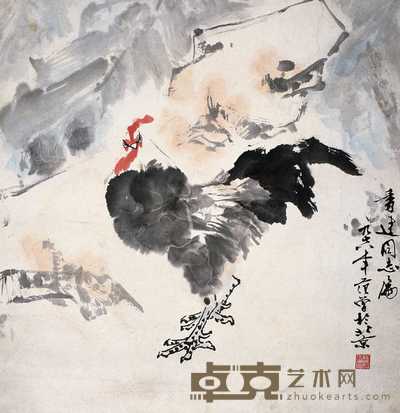 范曾 1978年作 大吉图 镜心 63×61cm